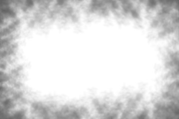 Wall Mural - smoke frame border design isolated on white background. smoke texture design element. fog overlay, d