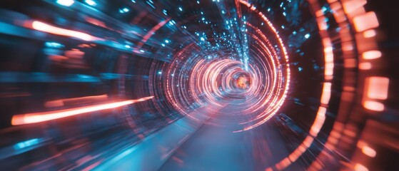 Poster - Swirling energy in a vibrant magical portal during a fantastical journey through dimensions