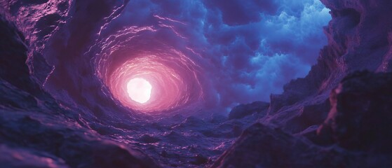 Poster - Exploring mystical doorways and swirling energy in hidden realms at dusk