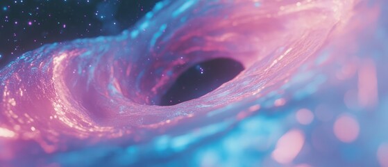Poster - Swirling nebular gases create vibrant cosmic patterns in deep space