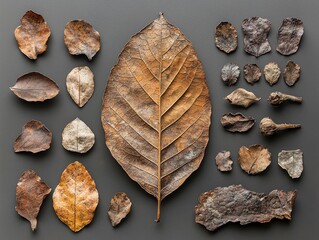 Poster - Botanical textures and patterns studio setting high-resolution images minimalist environment close-up view nature concept