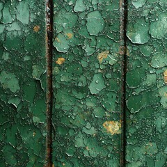 Poster - rainy afternoon textures and details on green surface urban setting high-resolution close-up view