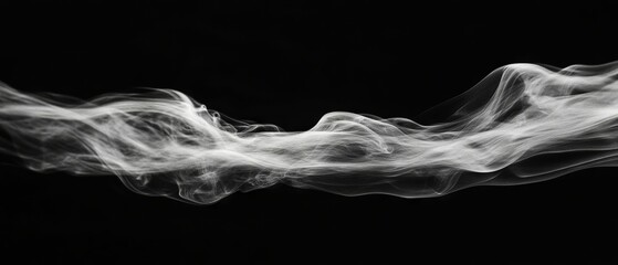 Aufkleber - Swirling smoke trails create a mesmerizing effect against a dark background with varying density