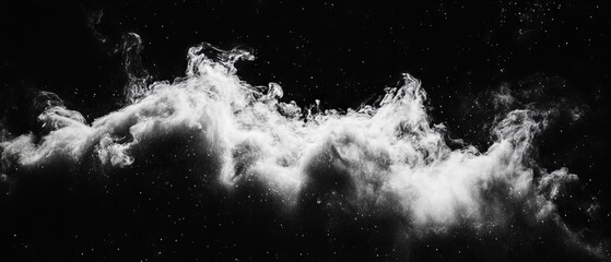Poster - Wisps of smoke curl gracefully against a dark background, evoking mystery and depth in every flow