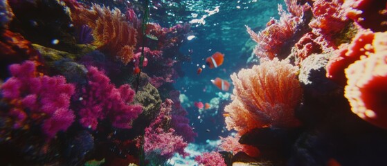 Poster - Vibrant underwater world featuring colorful coral reefs and lively fish among diverse marine life