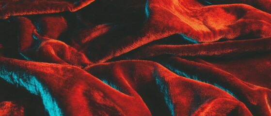 Poster - Velvet fabric showcasing deep pile and rich color in a luxurious texture display