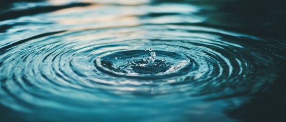 Poster - Captivating water vortex creates dynamic swirling patterns on a serene surface