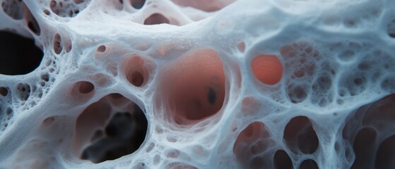 Poster - Close-up view of intricate layered structure in 3D printed plastic showcasing customizable potential