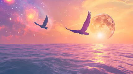 Wall Mural - majestic soaring birds