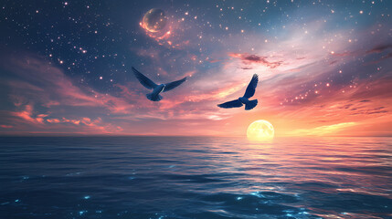 Wall Mural - majestic soaring birds
