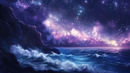 Wall Mural - milky galaxy shines