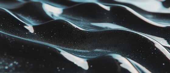 Poster - Detailed examination of the smooth curves and texture of a recycled plastic bottle