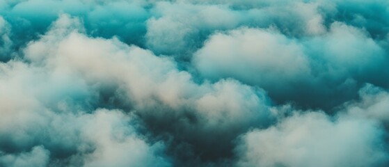 Poster - Top view of misty fog with vibrant colors creating an ethereal atmosphere in seamless texture