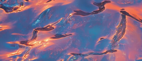 Poster - Seamless pattern showcasing vibrant ice textures and crystalline structures from a top view perspective
