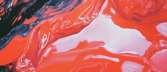 Poster - Exploration of vibrant red hues in oil painting with glazing technique and transparent layers