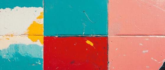 Poster - Colorful texture featuring print registration marks and alignment crosses across multiple surfaces