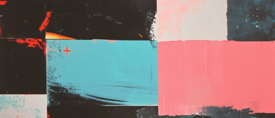 Poster - Registration marks and color alignment texture in print design showcased in vibrant hues