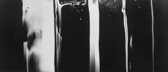 Poster - Texture of roller marks and vertical lines with uneven ink on a solid background
