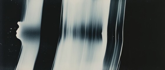 Aufkleber - Examination of roller marks showcasing vertical lines and uneven ink application