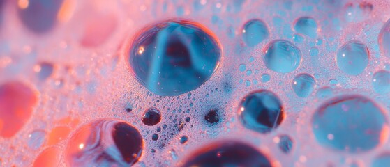 Poster - Water droplets decorate a spiderweb creating intricate patterns in vibrant colors and textures