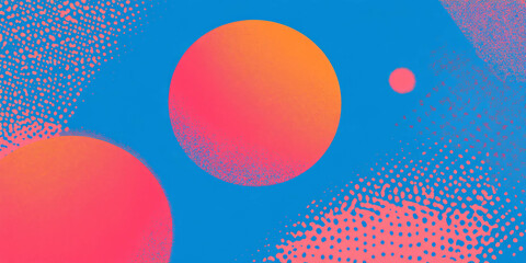 Aufkleber - Halftone texture design featuring vibrant circles and dynamic colors