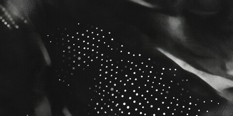 Poster - Grunge halftone texture with fading dots on a dark background