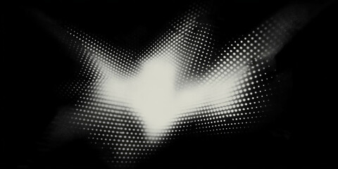 Aufkleber - Grunge halftone texture with triangular pattern against a black background