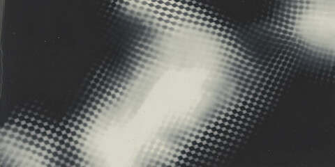 Aufkleber - Grunge halftone texture mimicking woven fabric on a black background