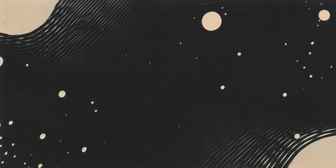 Aufkleber - Grunge halftone overlay texture with faded dots and vintage feel on a black background