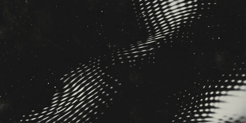 Poster - Grunge halftone texture on black background with faded dots and vintage feel