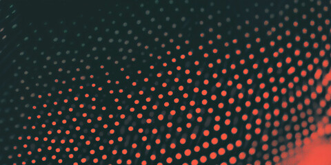 Poster - Grunge halftone texture overlay with layered dots on a black background