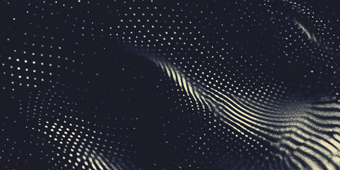 Aufkleber - Detailed texture featuring grunge halftone patterns with a vintage look against a dark backdrop