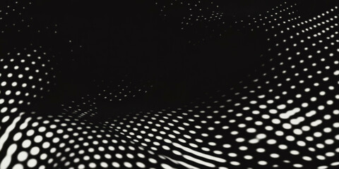 Aufkleber - Grunge halftone texture featuring rough dots and a vintage look on a black background