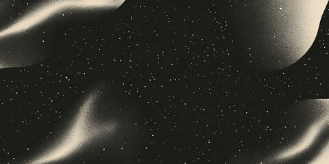 Poster - Grunge halftone overlay texture with varying dot density and gradient effect on black background