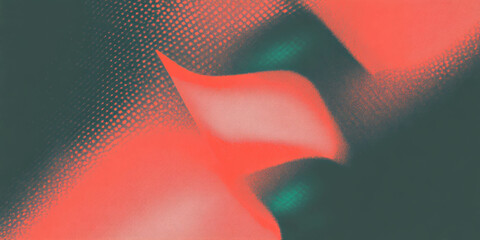 Poster - Unique grunge halftone overlay texture with colorful integration against a dark background
