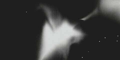 Aufkleber - Grunge halftone texture with subtle integration on a black background