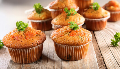 fresh homemade delicious carrot muffins