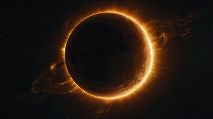 Wall Mural - Science concept background with planet on space