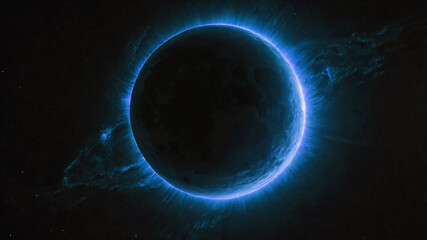 Wall Mural - Science concept background with planet on space