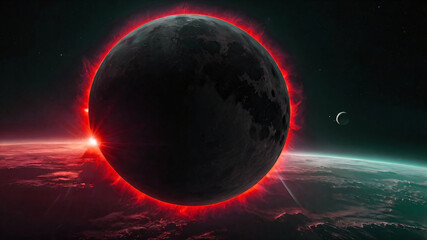 Wall Mural - Science concept background with planet on space