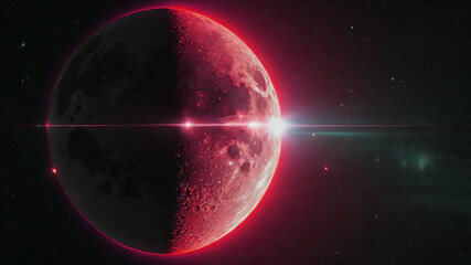 Wall Mural - Science concept background with planet on space
