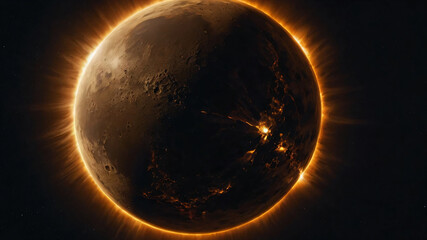 Wall Mural - Science concept background with planet on space