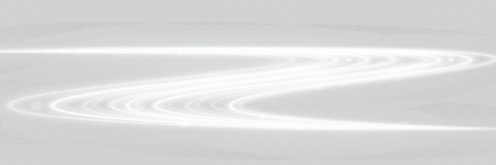 Wall Mural - light white wave shine effect,glow line sparkle shine. silver white wavy effects.