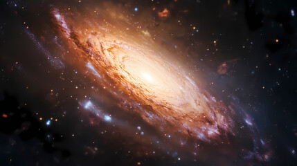 Wall Mural - image of a spiral galaxy vortex with swirling stars and colorful nebulae, suitable for space-themed 