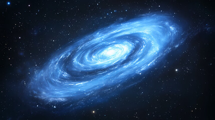 Wall Mural - mesmerizing blue swirling vortex of light creates dynamic and captivating visual effect, evoking sen