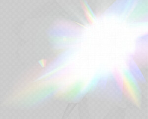 Wall Mural - bright glowing light burst with soft edges and subtle rays on a transparent background, suitable for