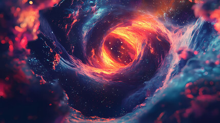 Wall Mural - swirling cosmic vortex in deep space. cosmic space vortex. illustration