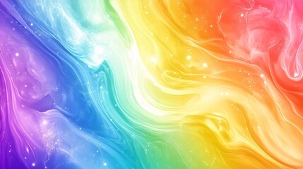 Aufkleber - A vibrant swirl of colors forming a rainbow pattern, creating a dreamy and fluid abstract background.