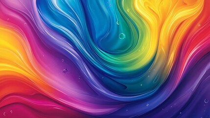Aufkleber - A vibrant abstract swirl of colors, featuring hues of blue, yellow, and pink, creating a sense of movement and energy.