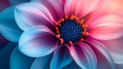 Wall Mural - a deep blue and pink swirl of space with stars and a black hole in the center. cosmic space vortex. 